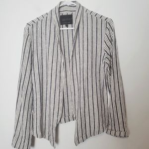 Sanctuary Striped Linen Rayon Jacket Blazer